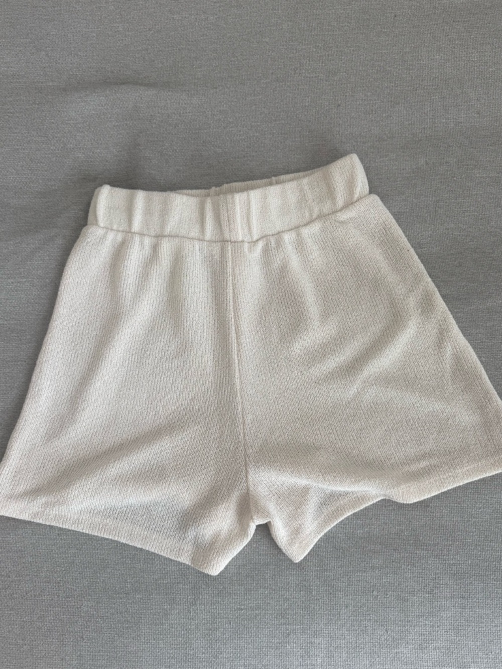Cozy Cream Knit Women's Shorts